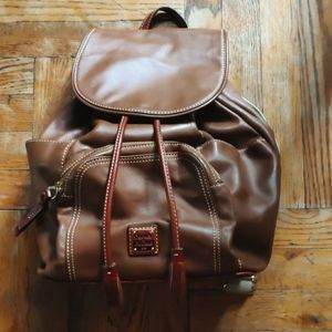 Dooney & Bourke Brown Leather Backpack
